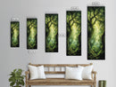 Light Twists Through the Bent Trees, Framed Canvas Print, Accent Piece Wall Art, Fantasy Landscape Painting