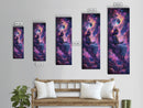 Radha Krishna Painting Print, Framed Canvas Print, Krishna Wall Art, Tall Vertical Art, Skinny Art, Indial Art, Krishna Painting, Galaxy Krishna Art