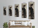 Framed Canvas Print of Dark Angels Wall Art with Gothic Aesthetic, Moody Art, Ozymandias Art, Unique Gift Idea, Long Narrow Wall Art, Tall Skinny Art
