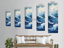 Ocean Waves Canvas Print Coastal Wall Art Nautical Decor Seascape Painting Above Bed Art Living Room Art Blue Green Wall Gift