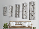 Classic Birch Trees Black and White Wall Art Framed Canvas Print Rustic Farmhouse Art Tall Narrow Art Guest Room Decor