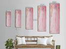 Delicate Bridal Veil Framed Canvas Print Feminine Pink Wall Art Wabi Sabi Minimalist Romantic Bedroom Artwork Unique Wedding Gift Idea