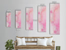 Pink Lace Canvas Print Light Pink Abstract Art Feminine Minimalist Bedroom Decor Vertical Wall Art Wabi Sabi Art Rustic Home Gift Idea