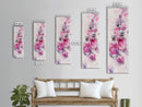 Perfume Bottles Canvas Print - Elegant Pink Abstract Art, Feminine Glass Bottles Artwork, Gift Idea for Her, Bedroom Wall Decor