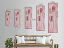 Hairbrushes And Combs Framed Canvas Print Light Pink Wall Art Minimalist Art Long Narrow Wall Art Tall Skinny Art Gift Idea