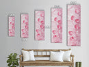 Floating Rose Petals in Water Canvas Print, Light Pink Wall Art, Botanical Nature Decor, Whimsical Aesthetic Bedroom or Living Room Art