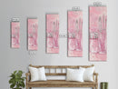 Delicate Makeup Illustration Canvas Print Pink Abstract Art Feminine Wall Decor Light Pink Wall Art Gift Idea Unique Painting