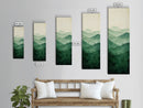 Smoky Mountain Layers Framed Canvas Print Serene Landscape Painting Green Nature Scene Above Sofa Art Living Room Decor