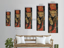 Striking Leopard Canvas Print with Abstract Background, Bold Wild Cat Wall Art, Ideal for Rustic Decor and Living Room Accent