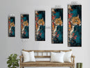 Leopard Wall Art Framed Canvas Print Featuring Elegant and Colorful Design, Perfect Vertical Boho Home Decor Accent Piece