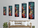 Ethereal Peacock Art Framed Canvas Print, Rustic Decor Accent Ideal for Moody Art and  Home Décor, Vibrant Bird Art