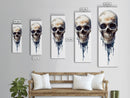 Framed Canvas Print Skull Art for Gothic Decor, Moody Halloween Wall Art, Original Skull Artwork, Living Room Art, Gift Idea for Him