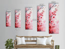 Cherry Blossom Framed Canvas Print, Japanese Inspired Wall Art, Pink Botanical Artwork, Minimalist Living Room Decor, Gift Idea