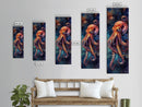 Mesmerizing Octopus Art Framed Canvas Print Vibrant Underwater Decor Nautical Wall Art Whimsical Sea Creature Marine Life Artwork