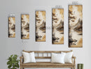 Tranquil Mountain Landscape Canvas Print Rustic Wall Art Serene Minimalist Decor Asian-Inspired Nature Artwork Zen Framed Piece