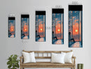 Serene Sunset Reflection Framed Canvas Print Moody Art Bedroom or Living Room Coastal Decor Horizontal Wall Painting Piece