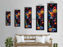 Vibrant Cocktail Glass Framed Canvas Print | Espresso Martini Wall Art | Whimsical Art | Living Room Art | Modern Decor | Kitchen Artwork