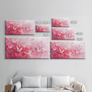 Origami Crane Flight Framed Canvas Print Featuring Pink Wall Art Whimsical Art Long Narrow Wall Art Minimalist Rustic Living Room Decor