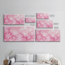 Snowflake Christmas Canvas Print, Winter Wonderland Art, Light Pink Wall Decor, Festive Holiday Artwork, Cozy Seasonal Charm Gift