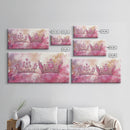 Royal Crown Canvas Print, Pink Jewel Artwork, Glamorous Feminine Style, Bedroom Wall Decor, Princess Themed Whimsical Art Gift Idea