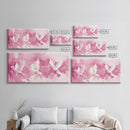 White Dove Flight Canvas Print | Angel Art Prints | Light Pink Wall Art | Minimalist Bird Art | Whimsical Living Room Decor Wall Art