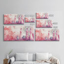 Vase and Women Canvas Print Pink Abstract Minimalist Art Framed Wabi Sabi Boho Bedroom Light Pink Rustic Living Room Christmas Gift