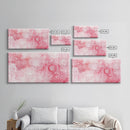 Intricate Lace Pattern Framed Canvas Print, Sacred Geometry Art, Light Pink Abstract Wall Art, Feminine and Minimalist Home Decor