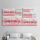 Floral Garland Canvas Print California Poppy Art Horizontal Wall Art Rustic Decor Farmhouse Style Wildflower Painting Gift Idea