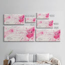 Abstract Lettering Canvas Print Pink Graffiti Wall Art Modern Living Room or Dorm Decor Bold Aesthetic Artwork Contemporary Gift Idea