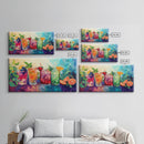 Refreshing Summer Drinks Canvas Print, Vibrant Foodie Kitchen Art, Colorful Beverage Wall Art, Dining Room Decor, Cocktail Party Art