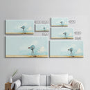 Minimalist Windmill Landscape Framed Canvas Print Above Couch Rustic Wall Art Coastal Inspired Bedroom Decor Horizontal Wall Art Idea