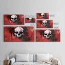Skull Art Framed Canvas Print, Moody Dark Abstract Wall Decor, Gothic Bedroom Art, Unique Halloween Wall Art Gift, Dark Angels Decor