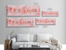 Cherry Blossom Canvas Print with Delicate Pearl Accents, Romantic Light Pink Wall Art for Bedroom or Coastal Wedding Decor