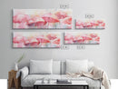 Umbrella Canvas Print Featuring Light Pink Abstract Art, Boho Minimalist Decor, Romantic Living Room or Guest Room Coastal Wall Art
