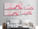 Light Pink Wall Art Framed Canvas Print Featuring Elegant High Heels, Feminine Bedroom Decor, Fashion Artwork Above Bed Idea