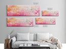 Abstract Script Canvas Print Pink Orange Wall Art Light Pastel Decor Modern Bedroom Artistic Boho Minimalist Horizontal Art