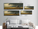 Abandoned Farmhouse Framed Canvas Print Rustic Landscape Art Smoky Mountain Painting Extra Wide Living Room Wall Autumn Decor