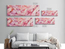 Light Pink Ribbon Abstract Canvas Print, Minimalist Wall Art, Living Room Art, Pastel Home Decor, Pink Abstract Art, Above Sofa Art