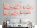 Dreamy Pink Clouds Canvas Print, Light Pink Wall Art, Minimalist Sky Art, Bedroom Decor, Soft Pastel Landscape Art, Horizontal Wall Art