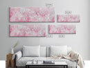 Delicate Snowflake Art Framed Canvas Print Light Pink Wall Art Minimalist Winter Décor Bedroom Living Room Artwork Horizontal Gift