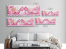 Feminine High Heel Art Framed Canvas Print Pink Wall Art Fashion Inspired Décor Bedroom Living Room Artwork Light Pastel Art Gift