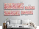 Framed Canvas Print of Light Pink Abstract Art with Geometric Circles Perfect as Dorm Wall Art or Minimalist Bedroom Wall Decor
