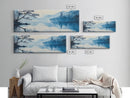 Serene Blue Lake Landscape Canvas Print, Pine Tree Art, Smoky Mountain Art, Coastal Landscape Art, Bedroom Art, Gift Idea For Him