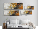 Bold Leopard Framed Canvas Print - Vibrant Wildcat Painting, Moody Jungle Art, Safari Wall Decor, Animal Gift Idea For Her, Bedroom Art