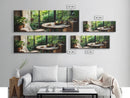 Greenhouse Kitchen Canvas Print, Rustic Dining Art, Botanical Garden Wall Artwork, Natural Farmhouse Decor, Light Filled Wabi Sabi Style