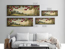 Framed Canvas Print Cherries Wall Art Panoramic Rustic Decor Living Room Horizontal Landscape Art Farmhouse Gift Idea Painting
