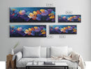 Botanical Canvas Print Floral Nature Art Extra Wide Pastel Decor Minimalist Horizontal Boho Bedroom Wall Art Above Couch Design