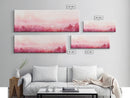 Light Pink Canvas Print Abstract Landscape Painting Horizontal Pastel Minimalist Boho Living Room Art Wabi Sabi Modern Wall Decor