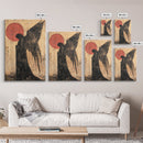 Dark Angel Silhouette Canvas Print Gothic Angel Art Prints Moody Abstract Artwork Dark Romance Wall Art Unique Gift Idea