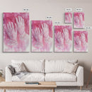 Light Pink Wall Art Canvas Print, Delicate Lace Gloves Illustration, Victorian-Inspired Art, Rustic Decor Bedroom Guest Room Gift